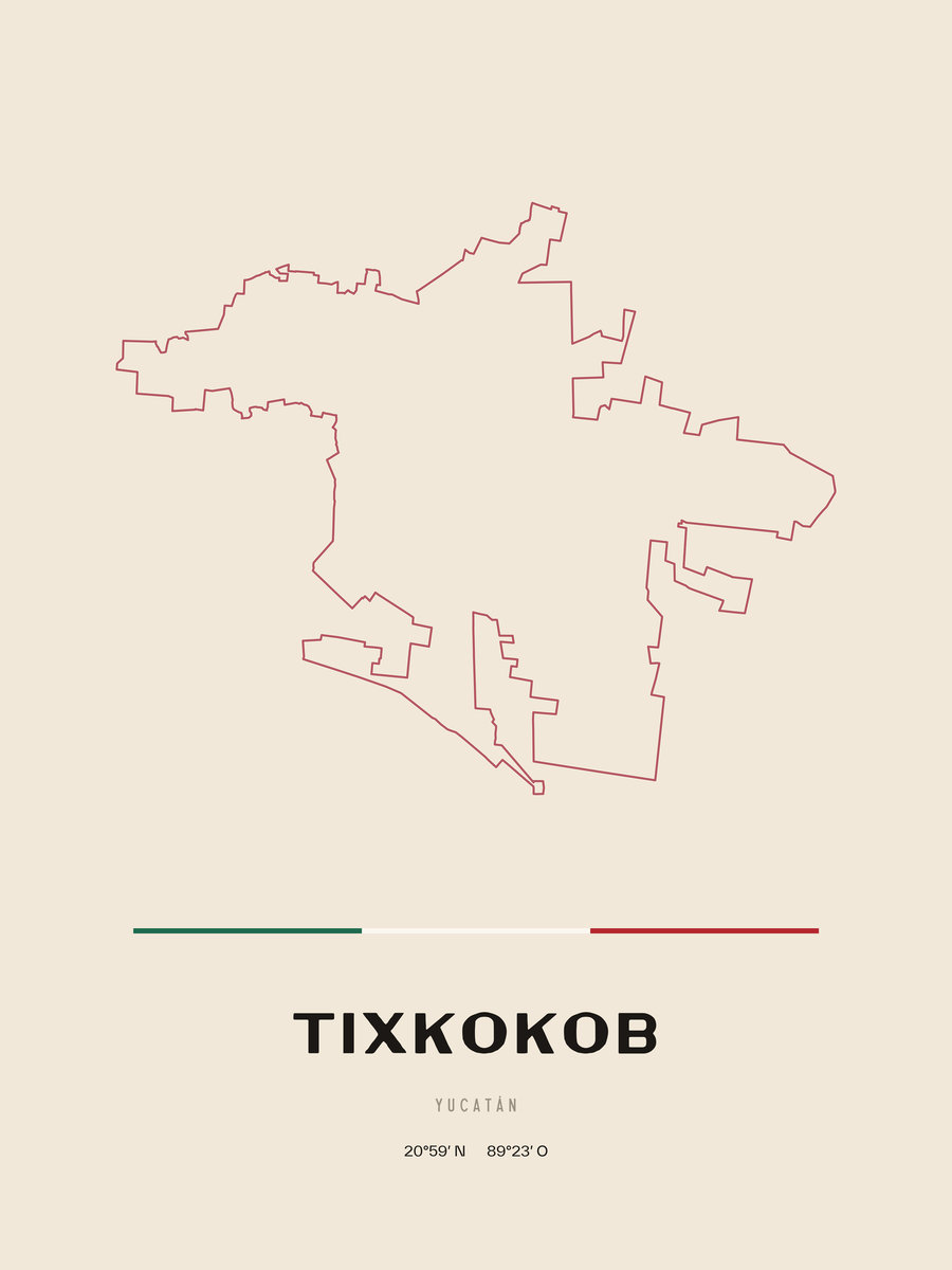 Framed poster of Tixkokob, Yucatán.