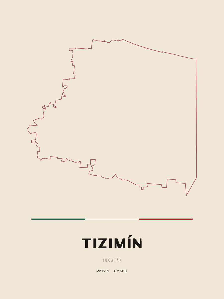 Framed poster of Tizimín, Yucatán.
