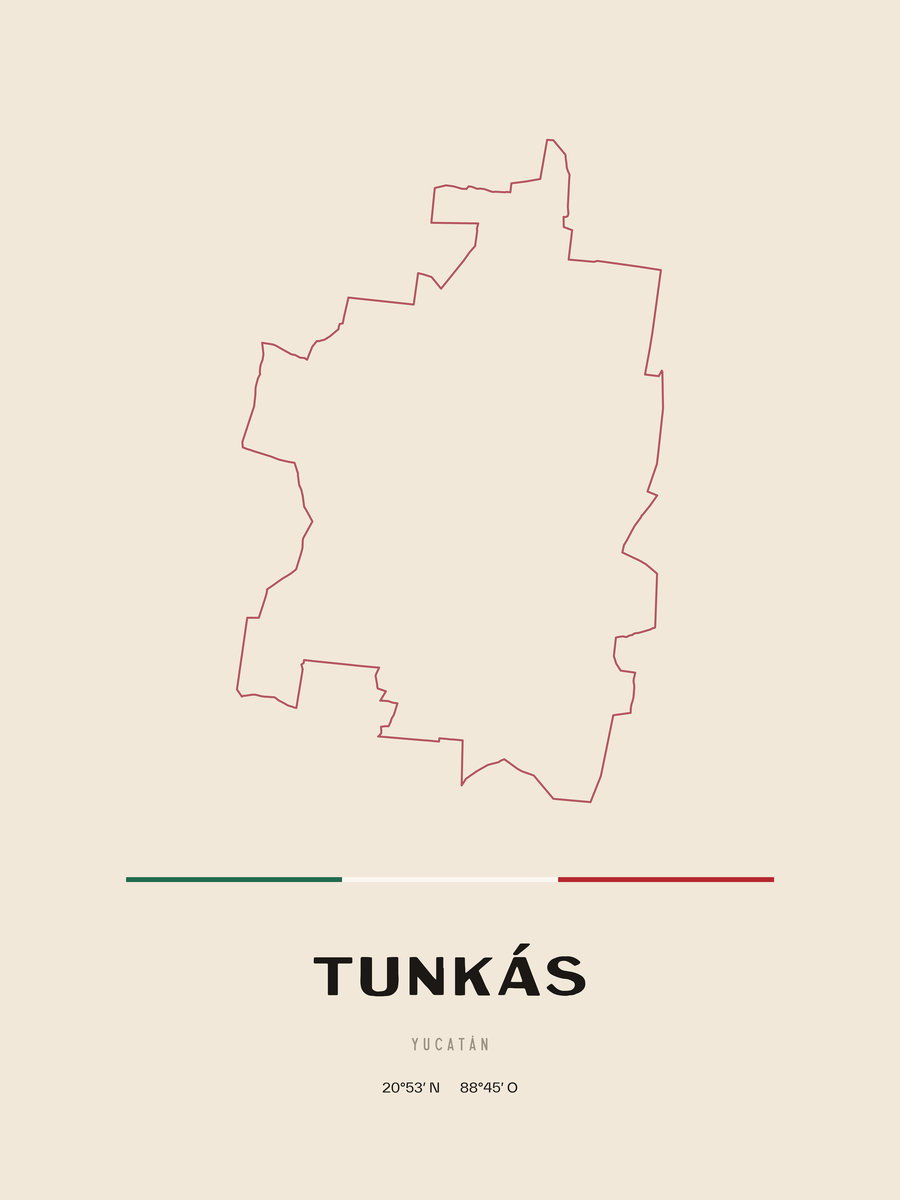 Framed poster of Tunkás, Yucatán.