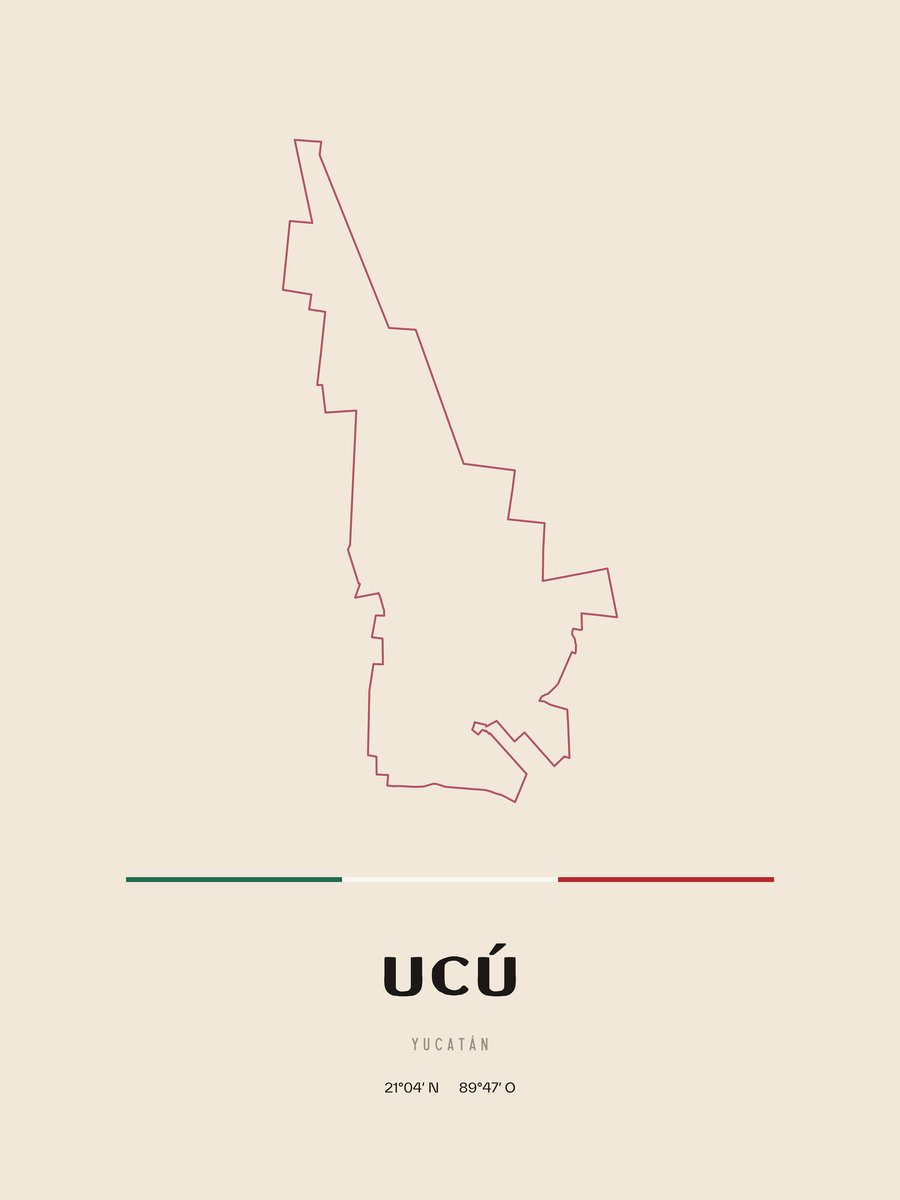 Framed poster of Ucú, Yucatán.