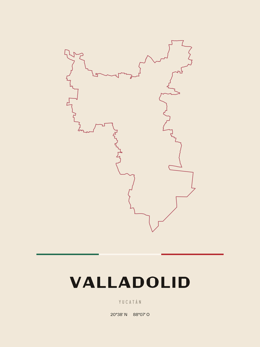 Framed poster of Valladolid, Yucatán.