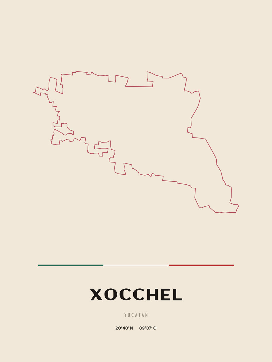 Framed poster of Xocchel, Yucatán.