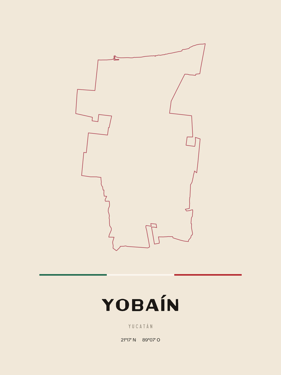 Framed poster of Yobaín, Yucatán.