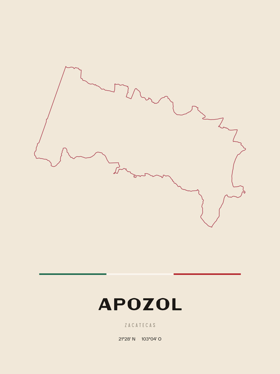 Framed poster of Apozol, Zacatecas.