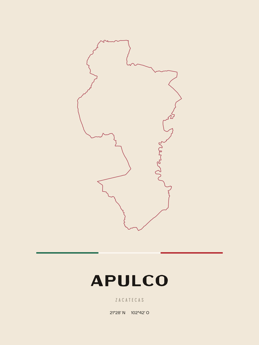 Framed poster of Apulco, Zacatecas.