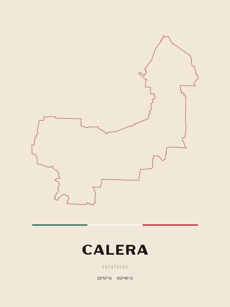 Framed poster of Calera, Zacatecas.