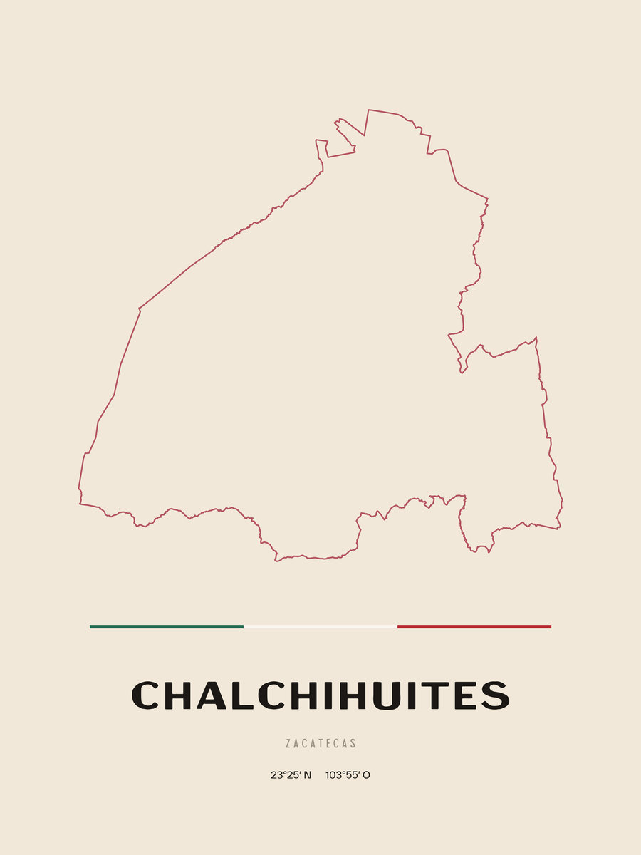 Framed poster of Chalchihuites, Zacatecas.