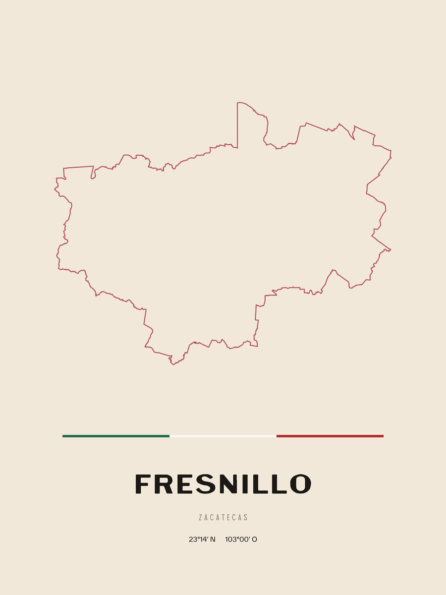 Framed poster of Fresnillo, Zacatecas.