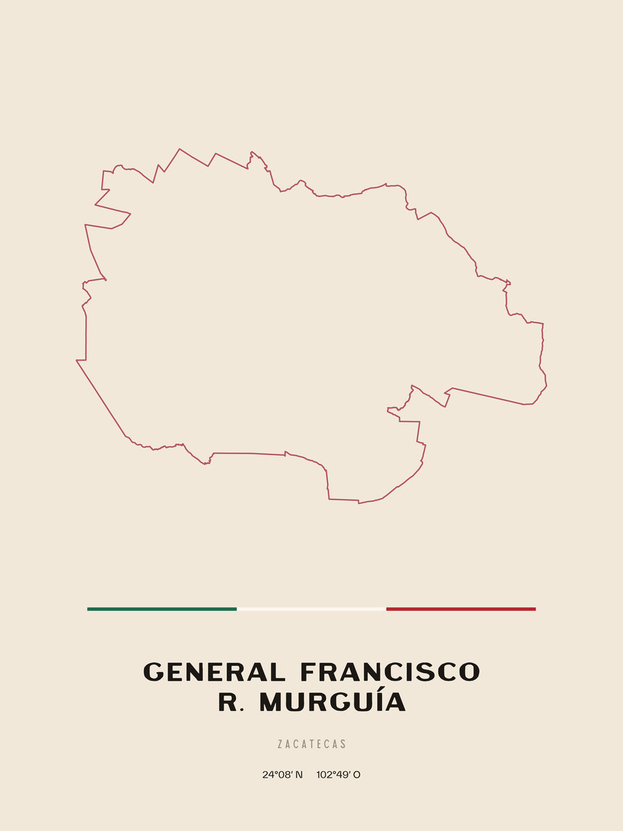 Framed poster of General Francisco R. Murguía, Zacatecas.