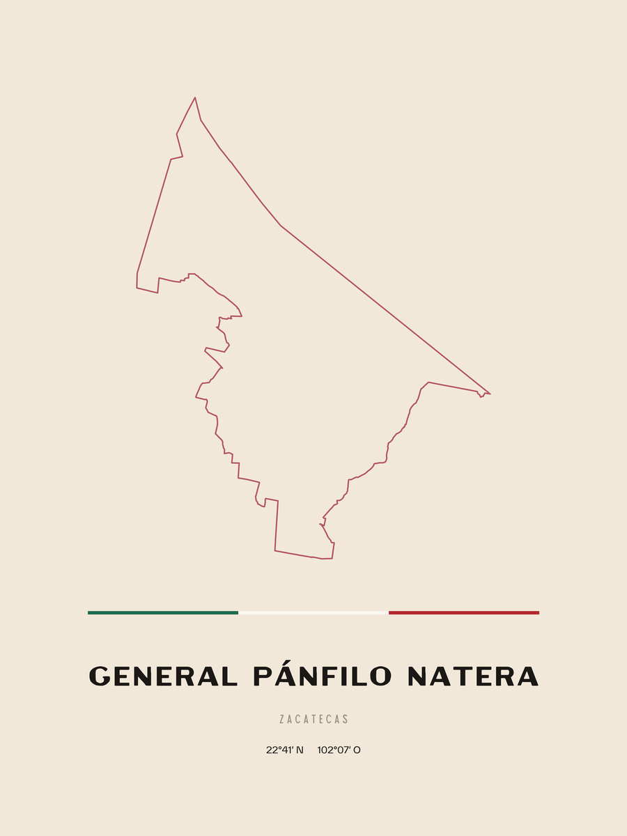 Framed poster of General Pánfilo Natera, Zacatecas.