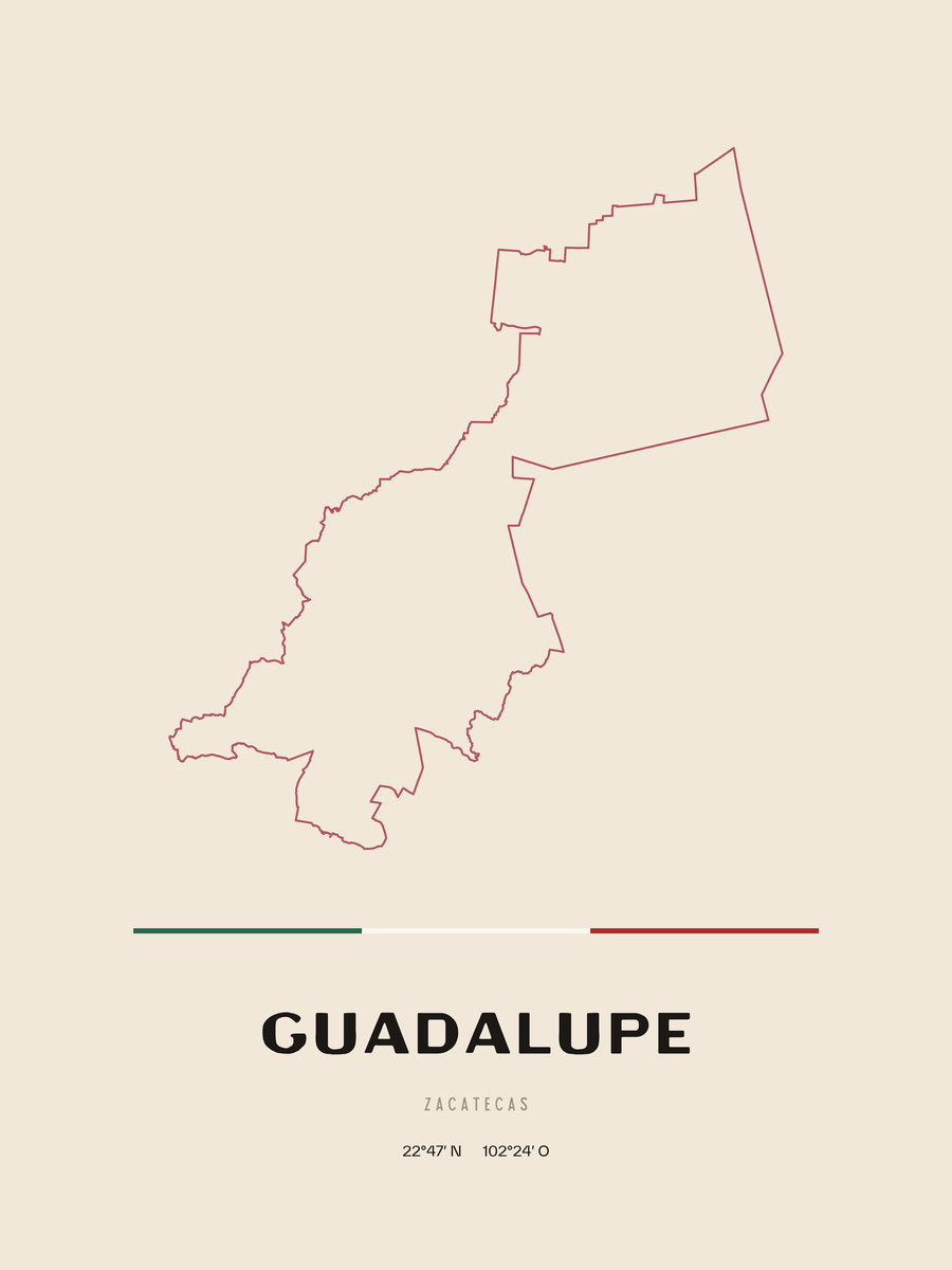 Framed poster of Guadalupe, Zacatecas.