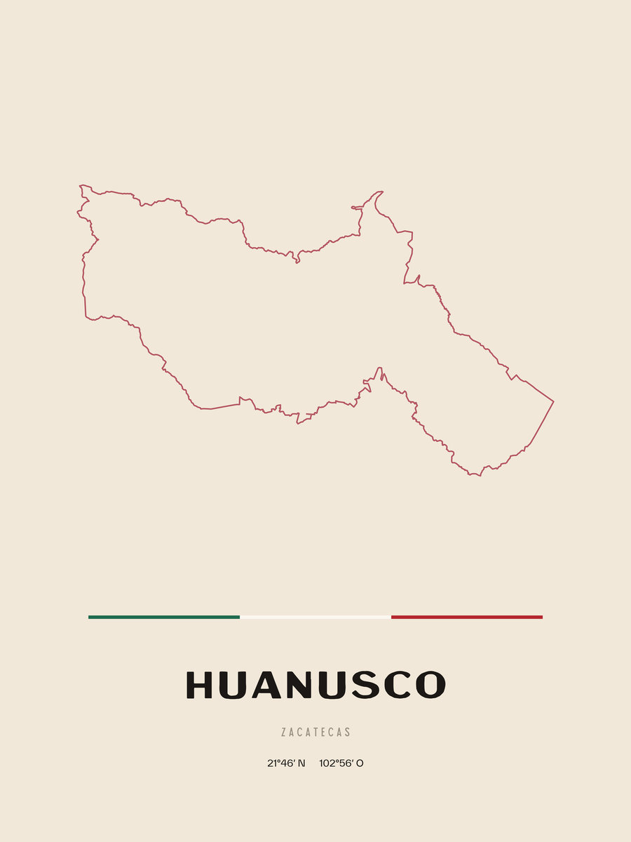 Framed poster of Huanusco, Zacatecas.