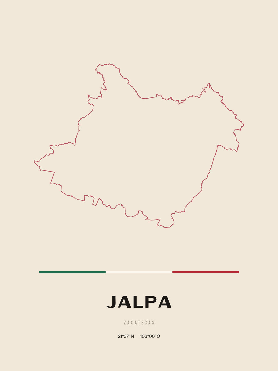 Framed poster of Jalpa, Zacatecas.