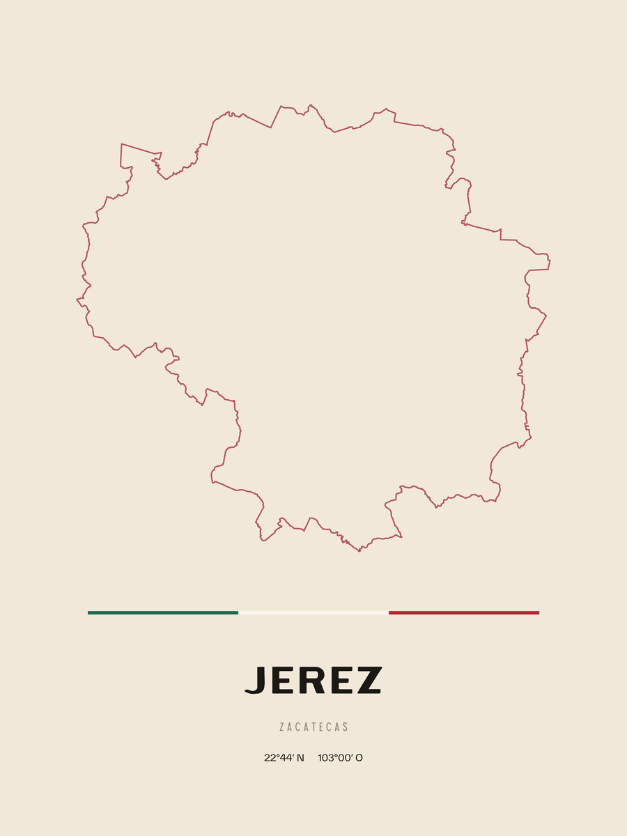 Framed poster of Jerez, Zacatecas.