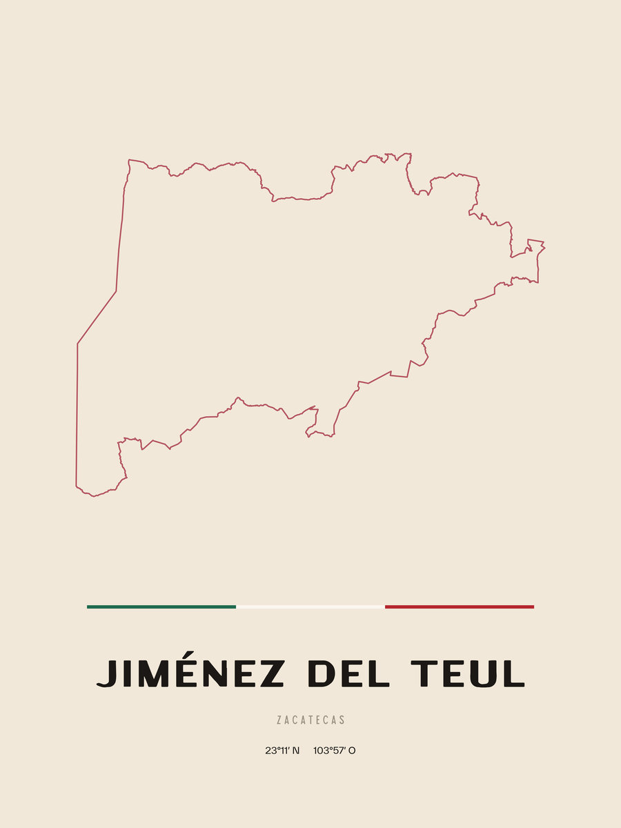 Framed poster of Jiménez del Teul, Zacatecas.