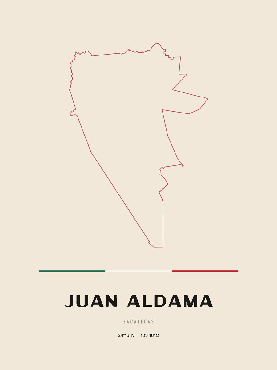 Framed poster of Juan Aldama, Zacatecas.