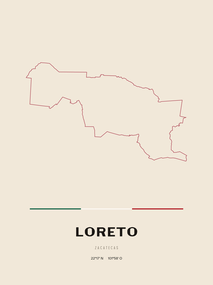 Framed poster of Loreto, Zacatecas.