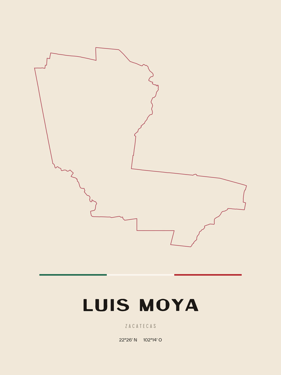 Framed poster of Luis Moya, Zacatecas.