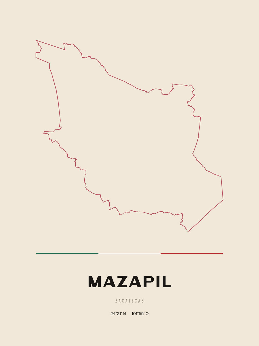 Framed poster of Mazapil, Zacatecas.