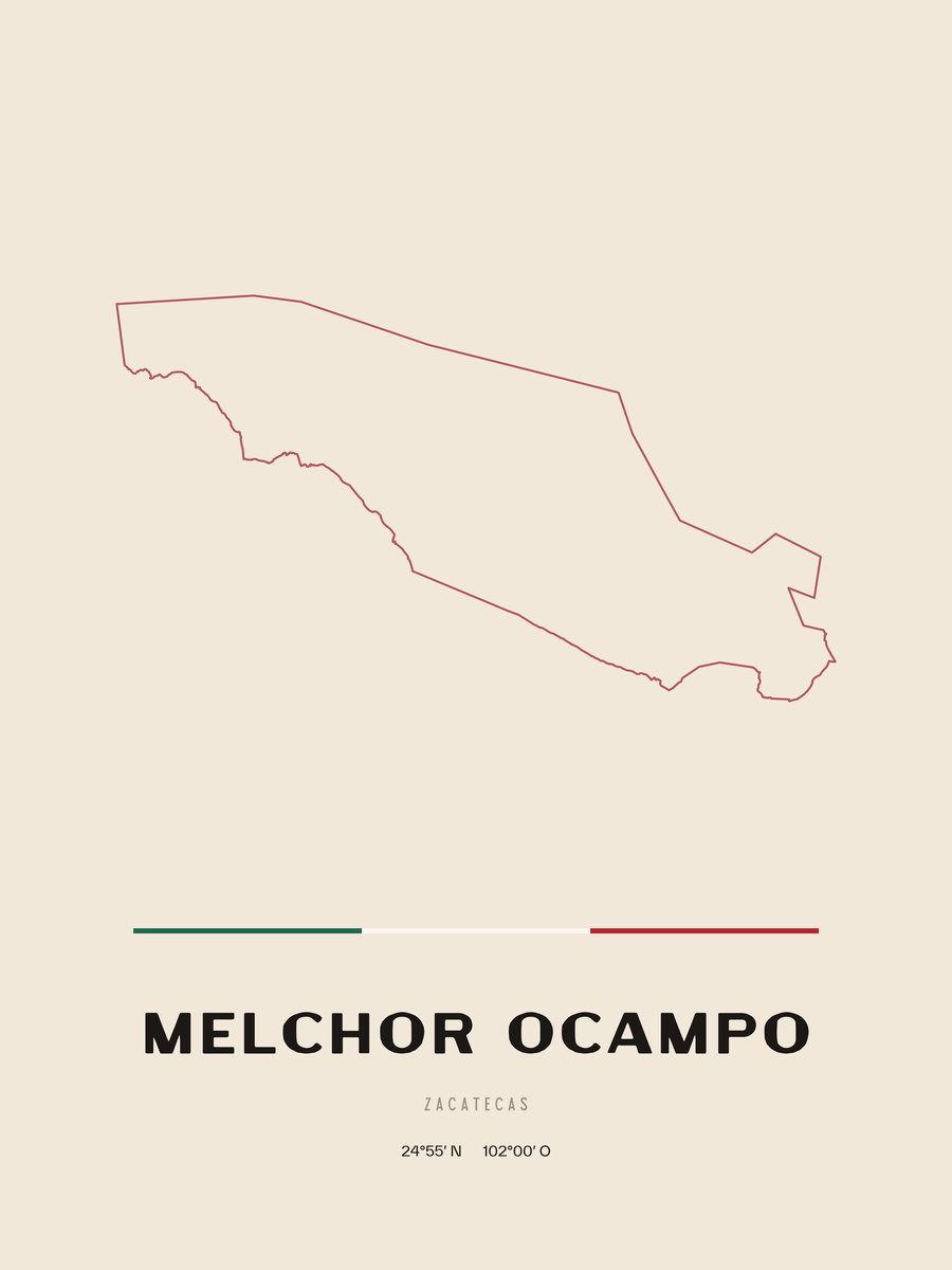 Framed poster of Melchor Ocampo, Zacatecas.