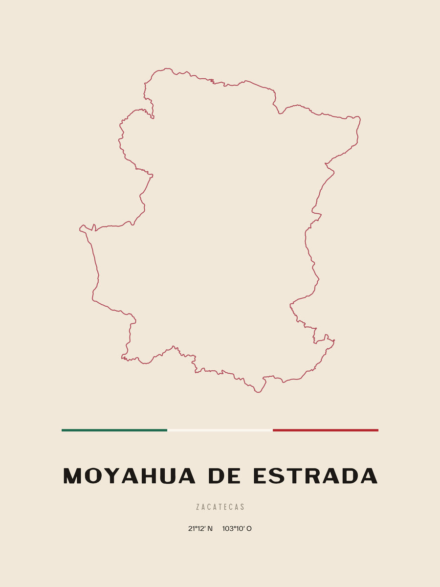 Framed poster of Moyahua de Estrada, Zacatecas.