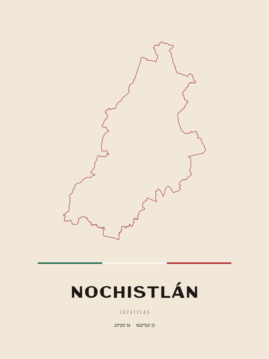Framed poster of Nochistlán, Zacatecas.