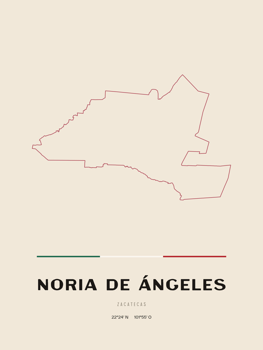 Framed poster of Noria de Ángeles, Zacatecas.