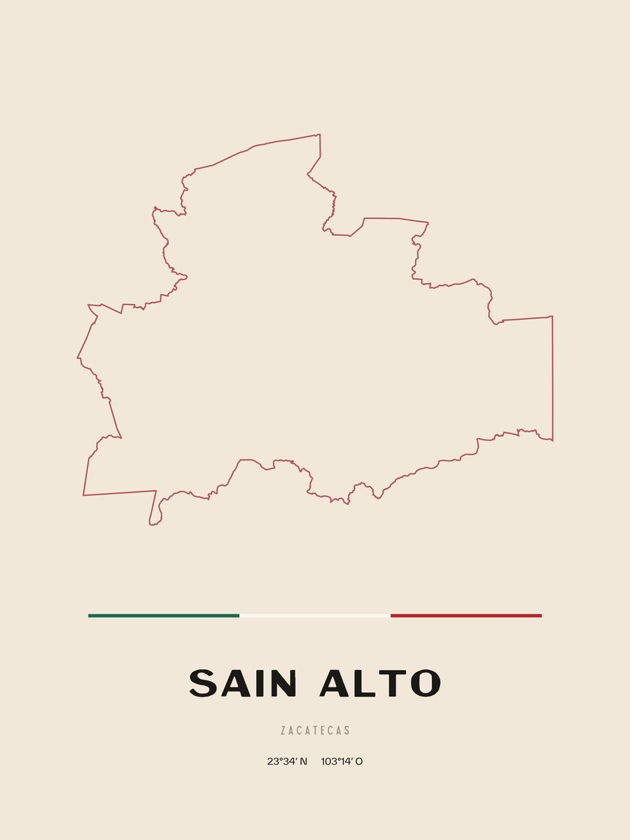 Framed poster of Sain Alto, Zacatecas.