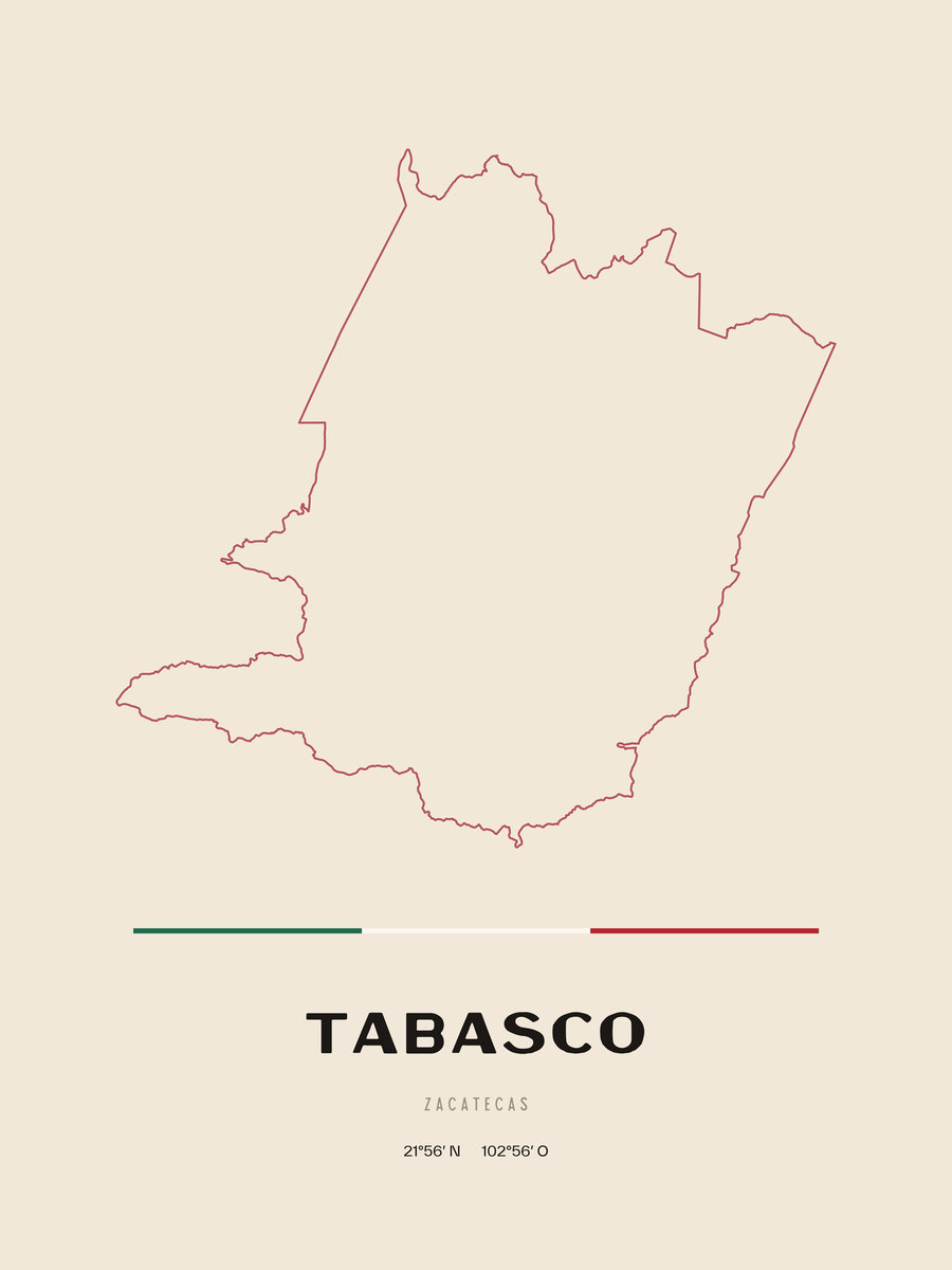 Framed poster of Tabasco, Zacatecas.