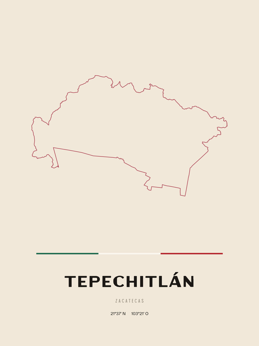 Framed poster of Tepechitlán, Zacatecas.