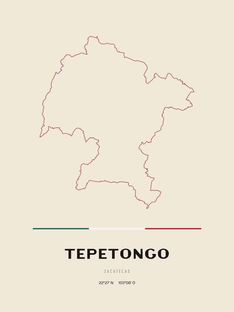 Framed poster of Tepetongo, Zacatecas.