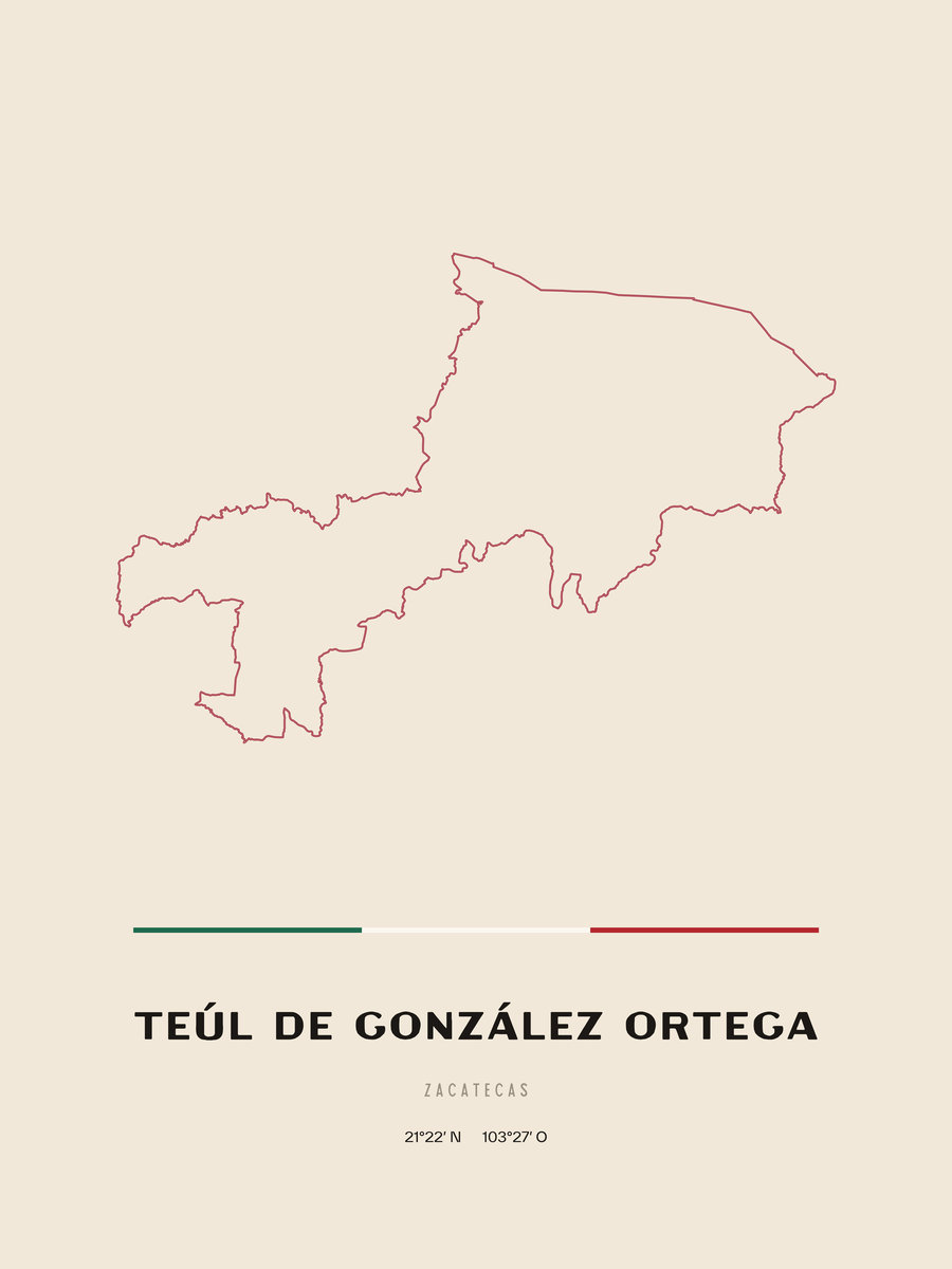 Framed poster of Teúl de González Ortega, Zacatecas.