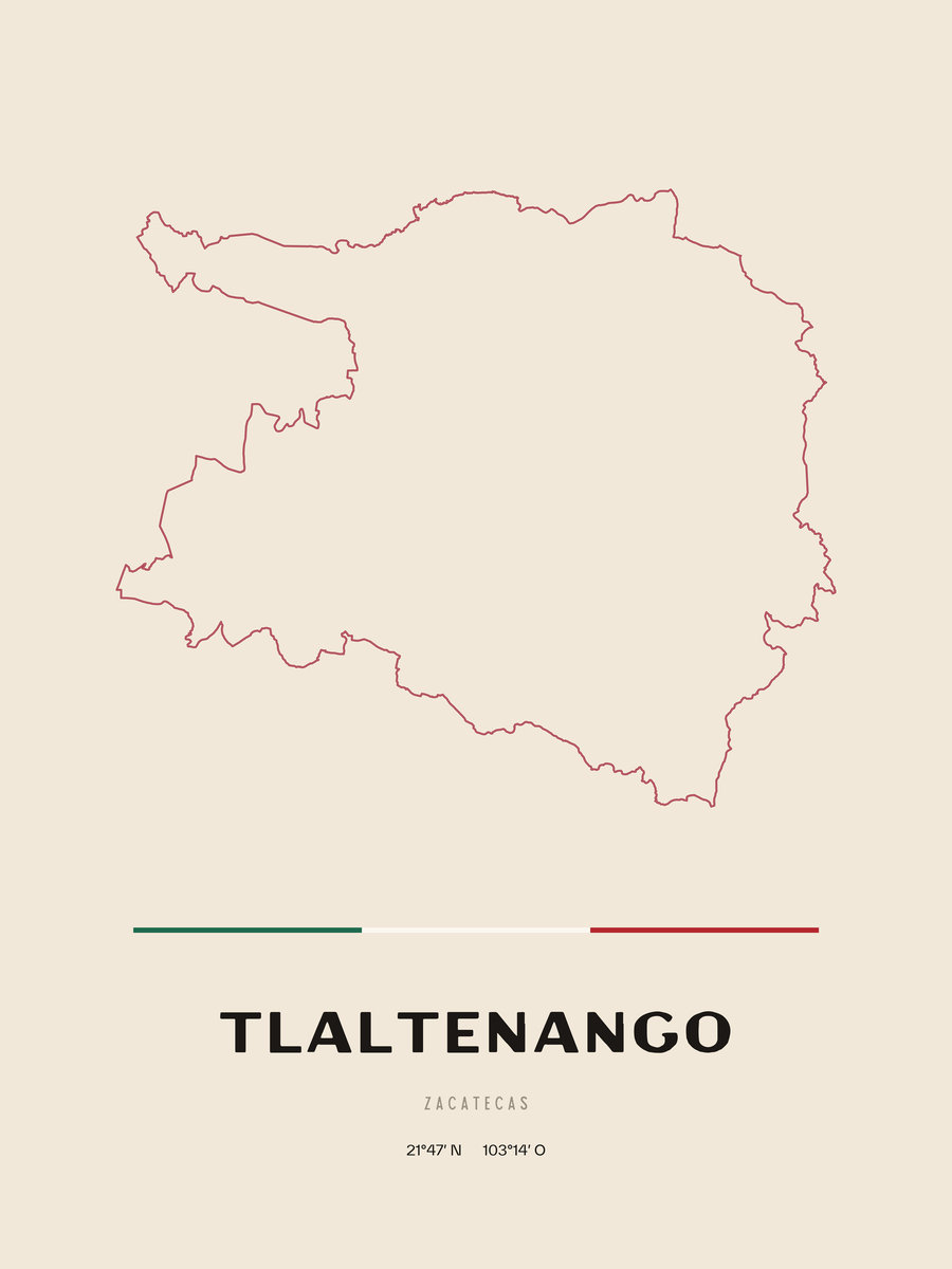 Framed poster of Tlaltenango, Zacatecas.