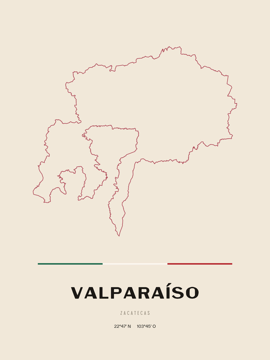 Framed poster of Valparaíso, Zacatecas.