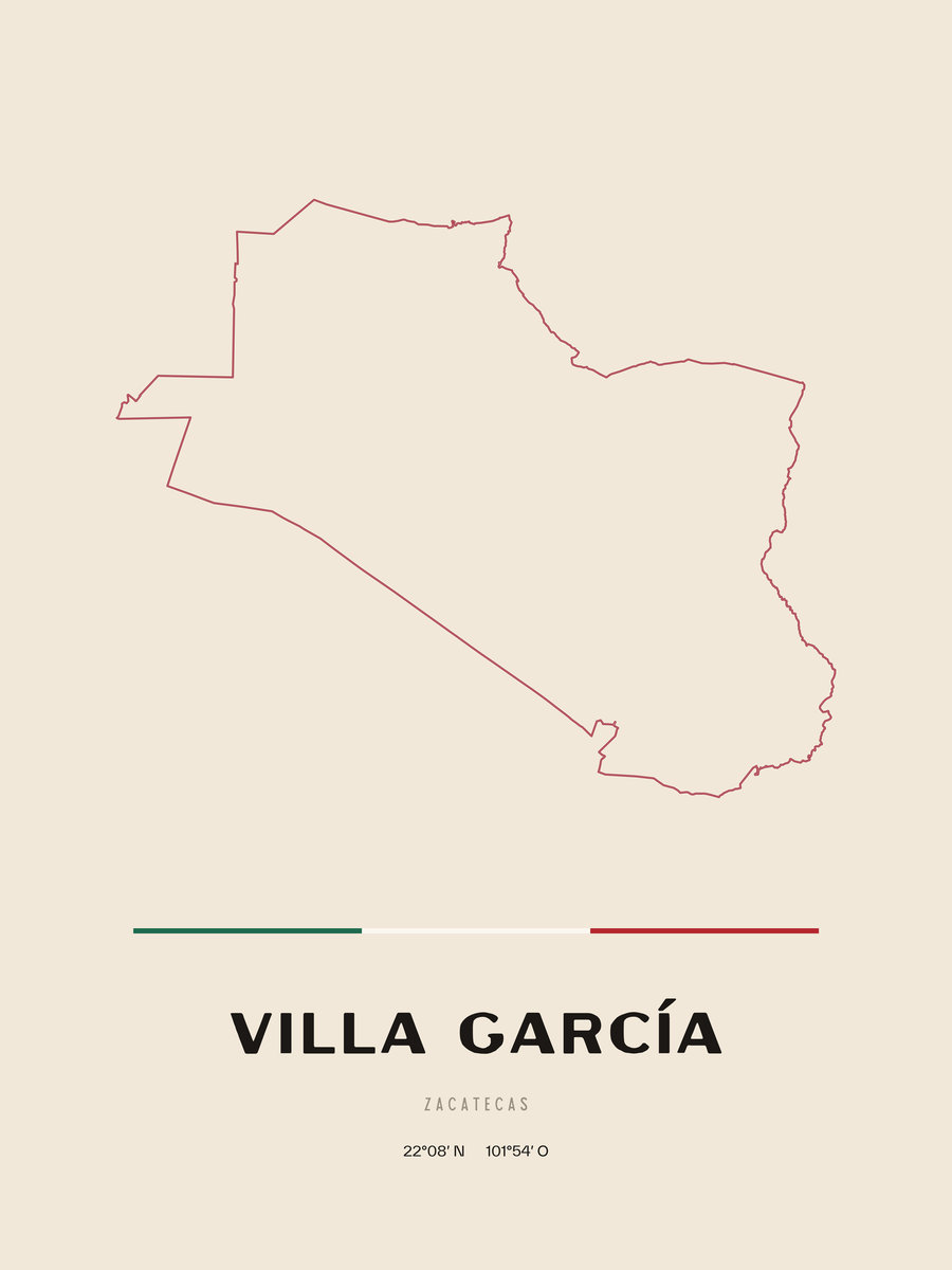 Framed poster of Villa García, Zacatecas.