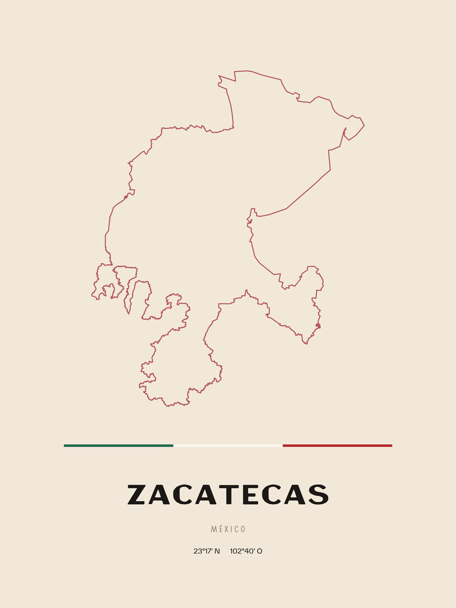 Framed poster of Zacatecas.
